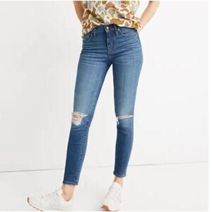 NWT Madewell‎ 9" Mid-Rise Skinny Jeans in Patty Wash Size 28